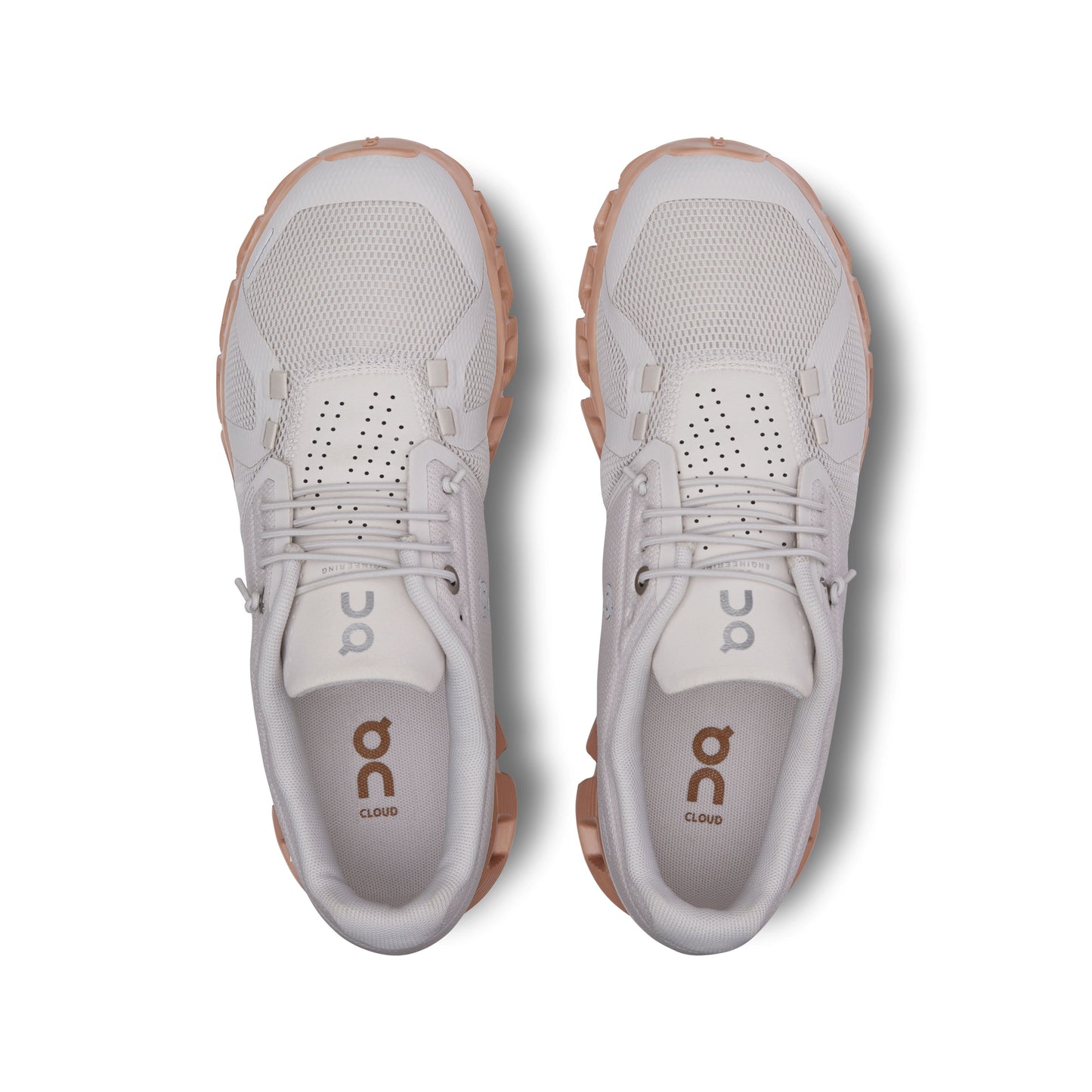 On Running Women's Cloud 5 Sneaker in Sand/Rosebrown