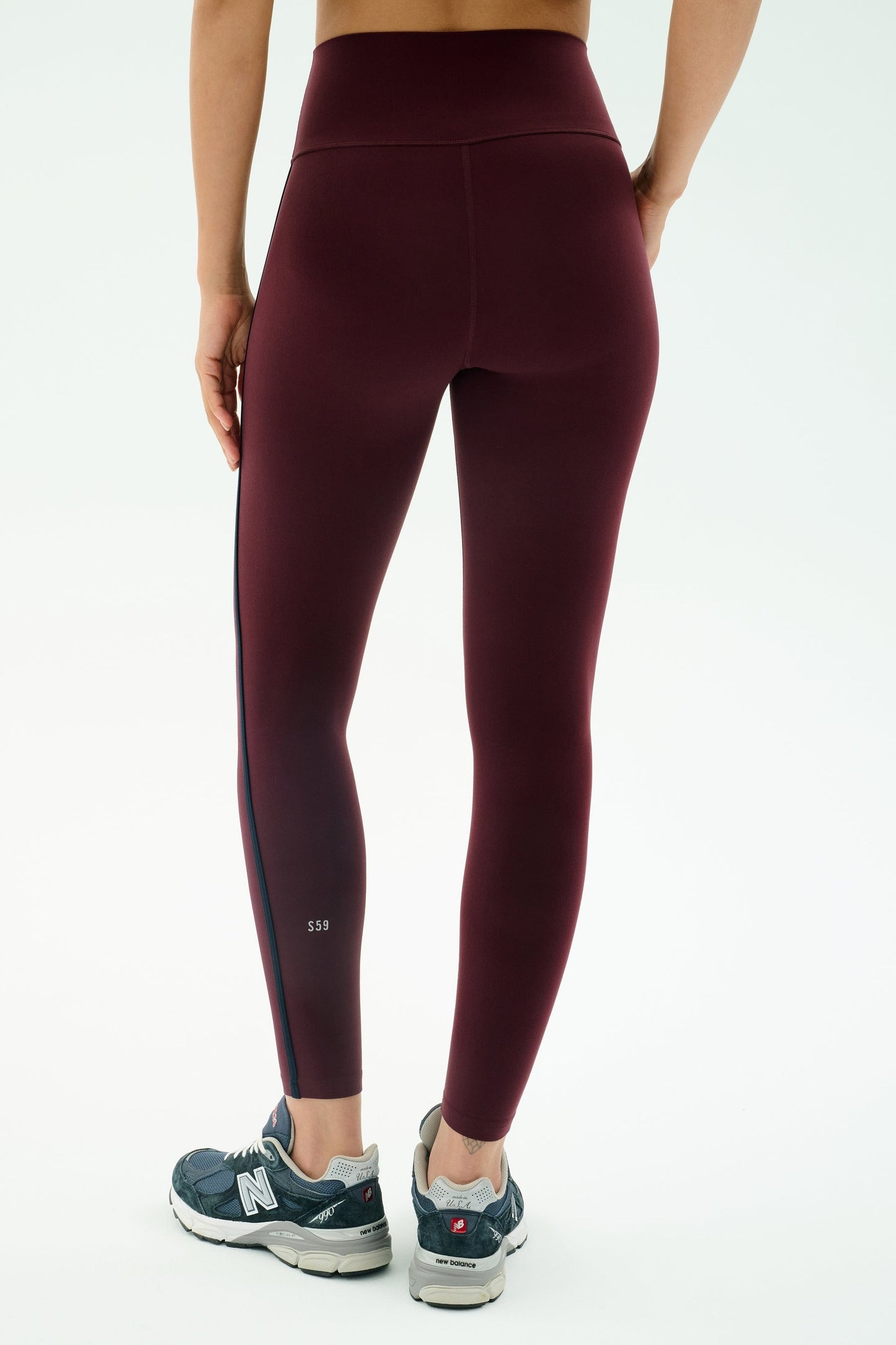 Splits59 Amber Airweight High Waist 7/8 in Dark Cherry/Indigo