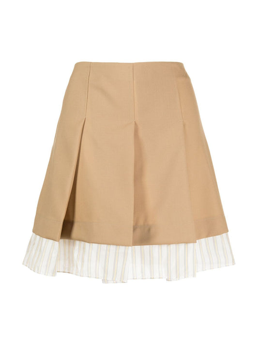 Marni Paneled Pleated Skirt in Dijon