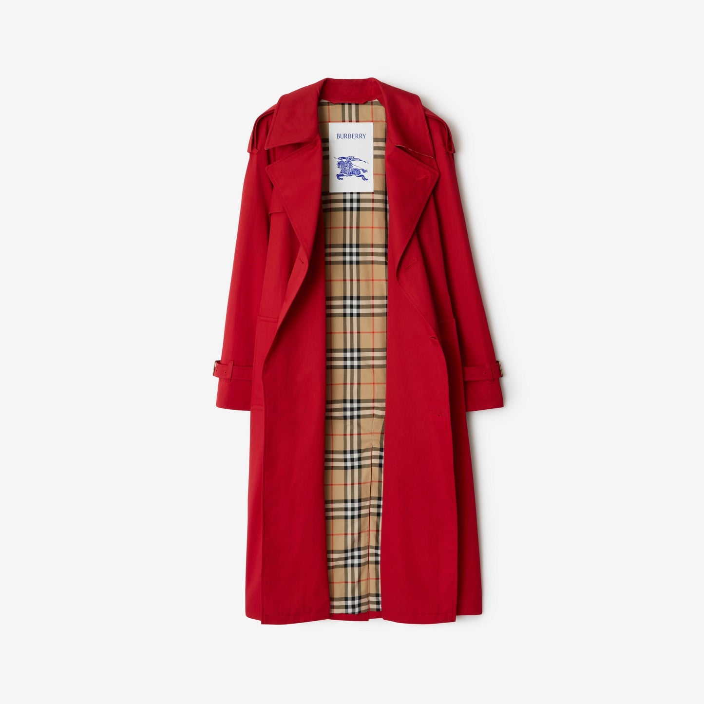 Burberry Long Castleford Trench Coat in Currant