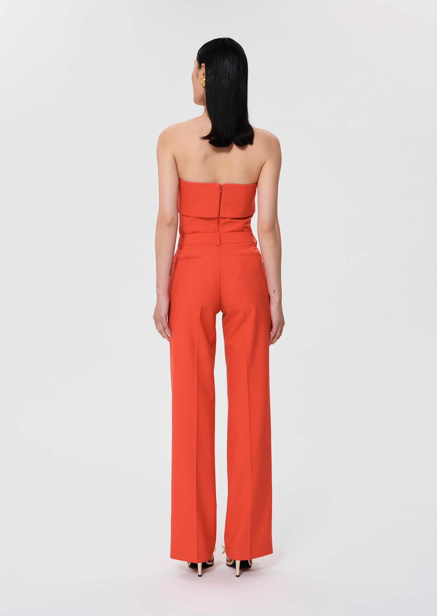 Tara Jarmon Poupee Red Tailored Wool Pants