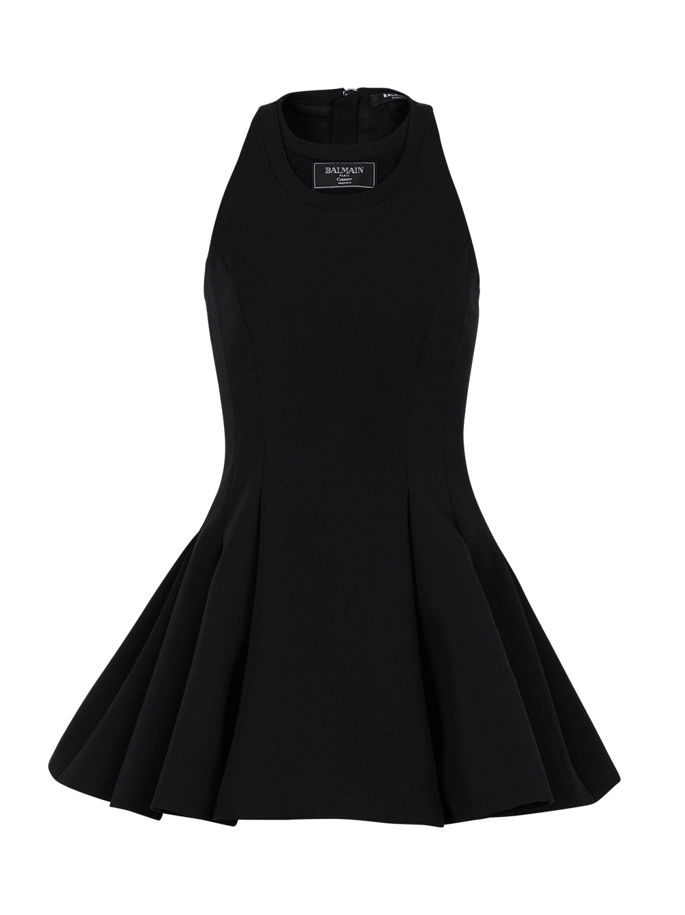 Balmain Flared Pleated Grain De Poudre Dress in Noir Leigh's of Breton Village Balmain Flared Pleated Grain De Poudre Dress in Noir Leigh's of Breton Village