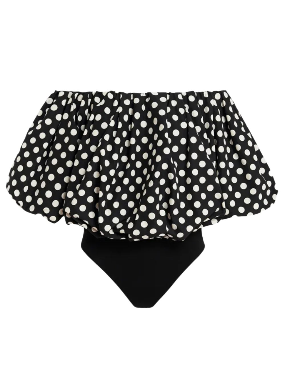 Essentiel Antwerp Gapricorn Polka Dot Bodysuit With Puffed Sleeves