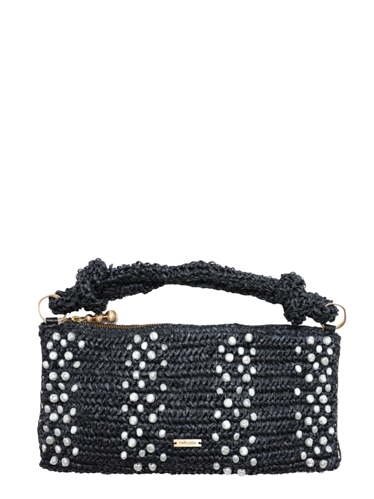 Cult Gaia Hera Nano Shoulder in Black/Pearl
