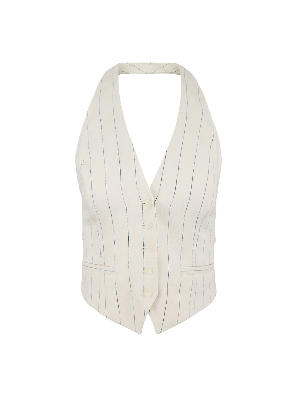 A.L.C. Woodson Vest in Cream/Black Stripe