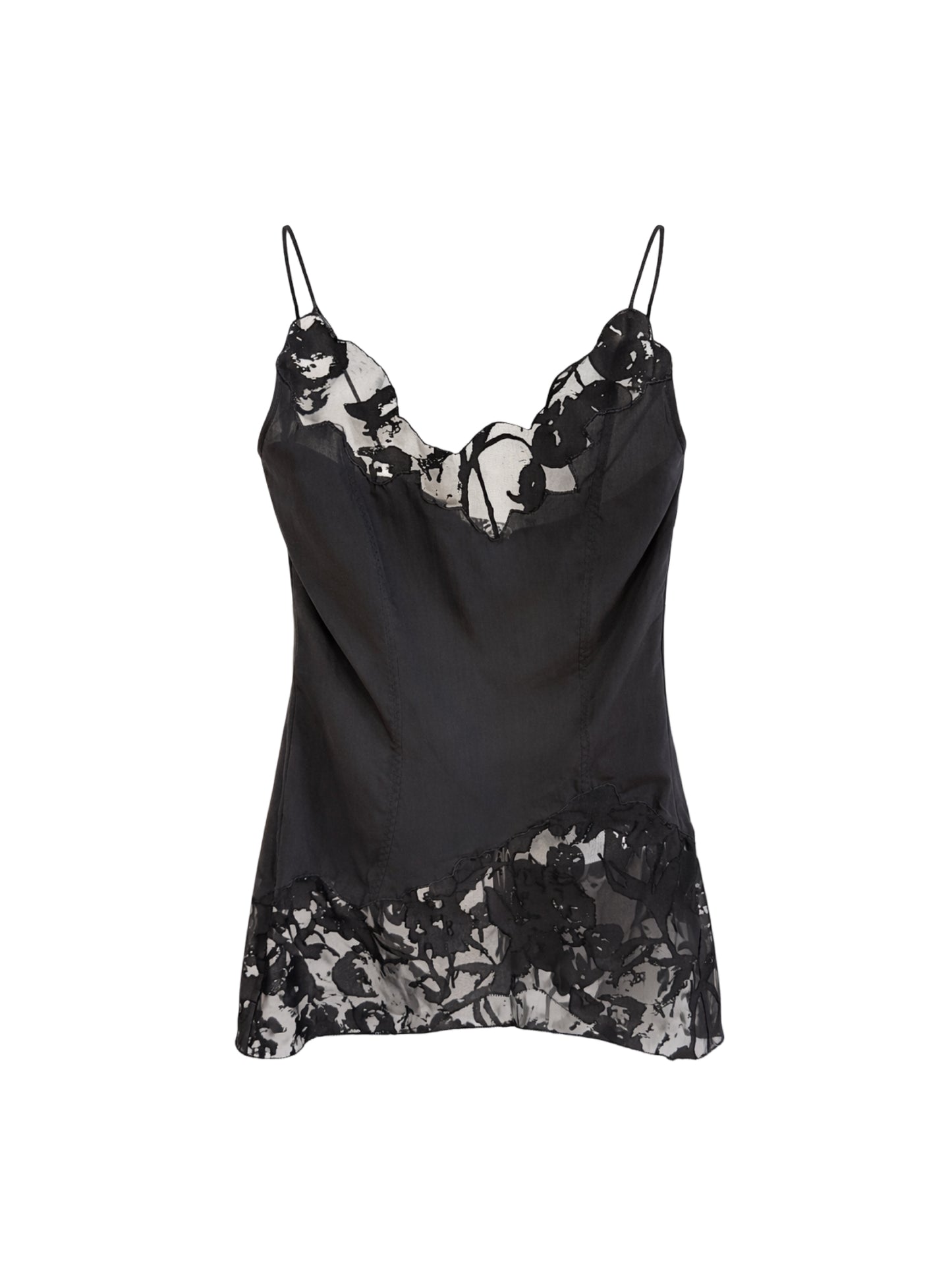 Alexander McQueen Lace Tank Top in Black