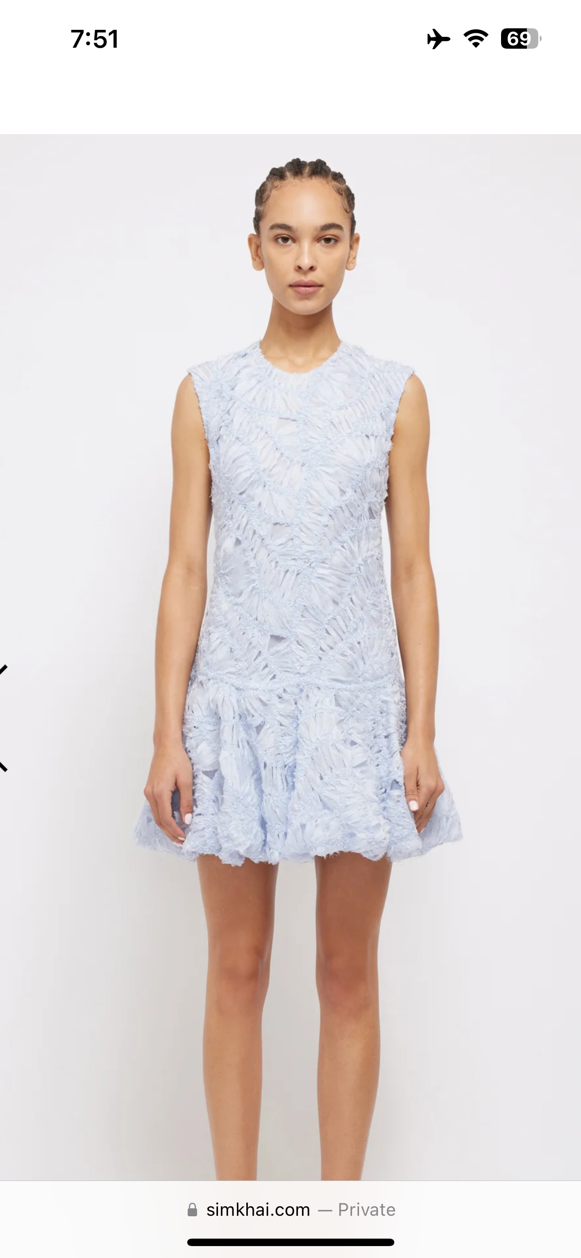 Simkhai Vallan Mini Dress in Blue Haze