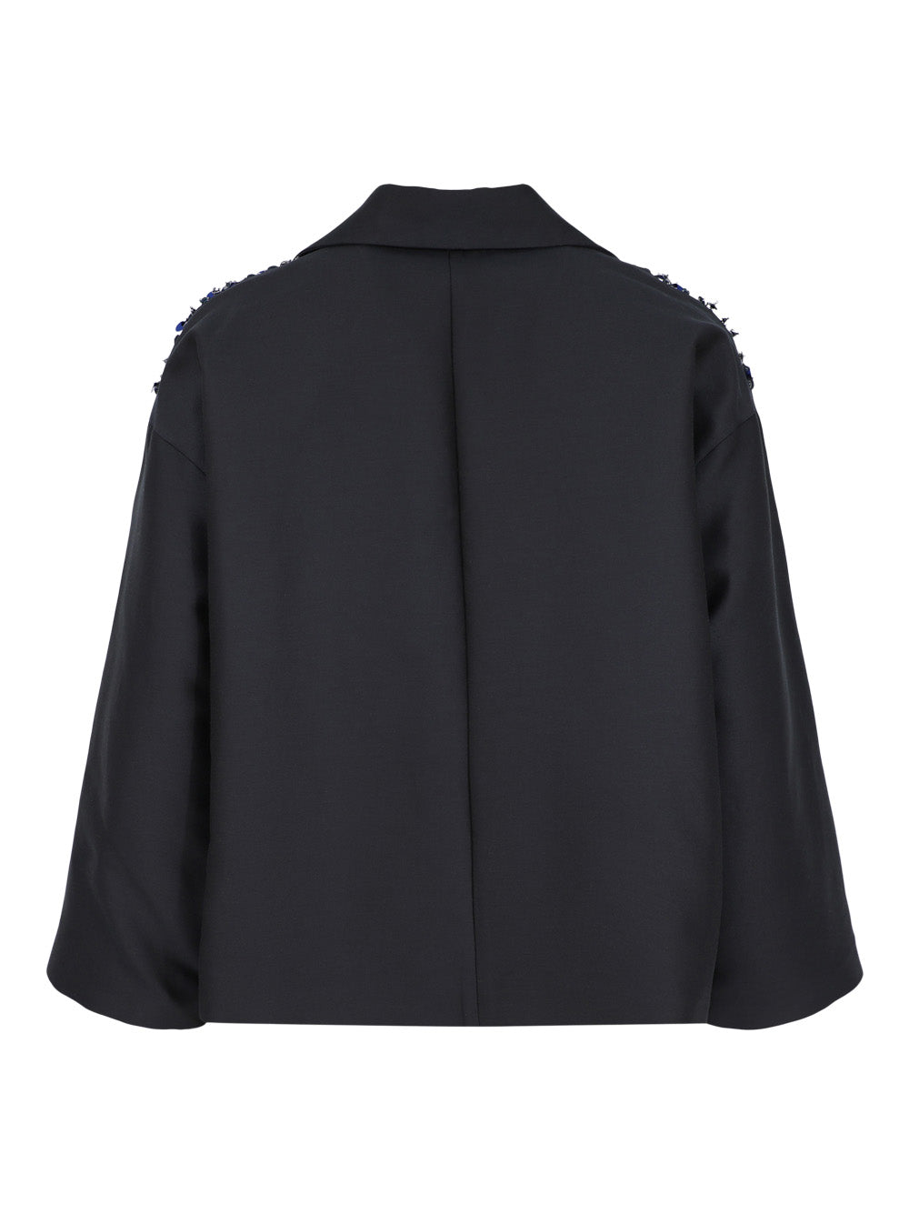 Fabiana Filippi Cotton and Silk Mikado Jacket in Blu Notte