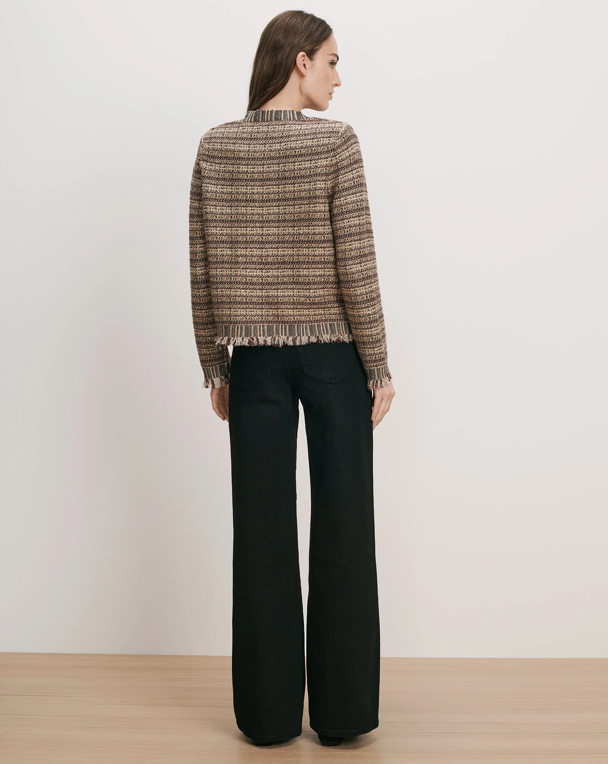Veronica Beard Sariyah Knit Jacket in Burgundy Multi