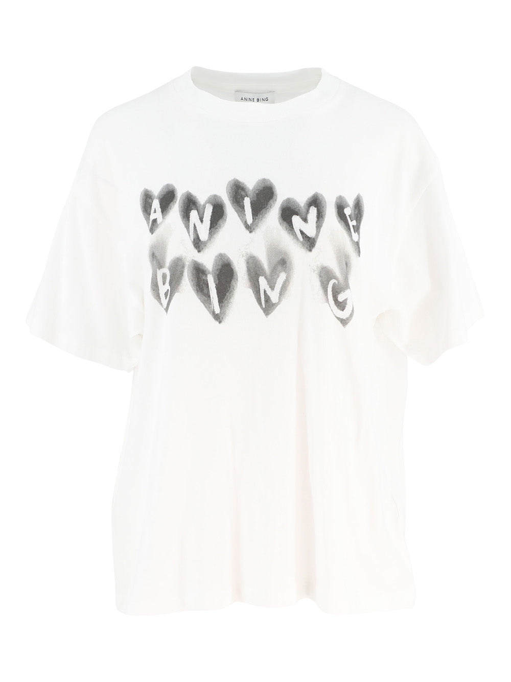 Anine Bing Cade Tee Hearts in Ivory