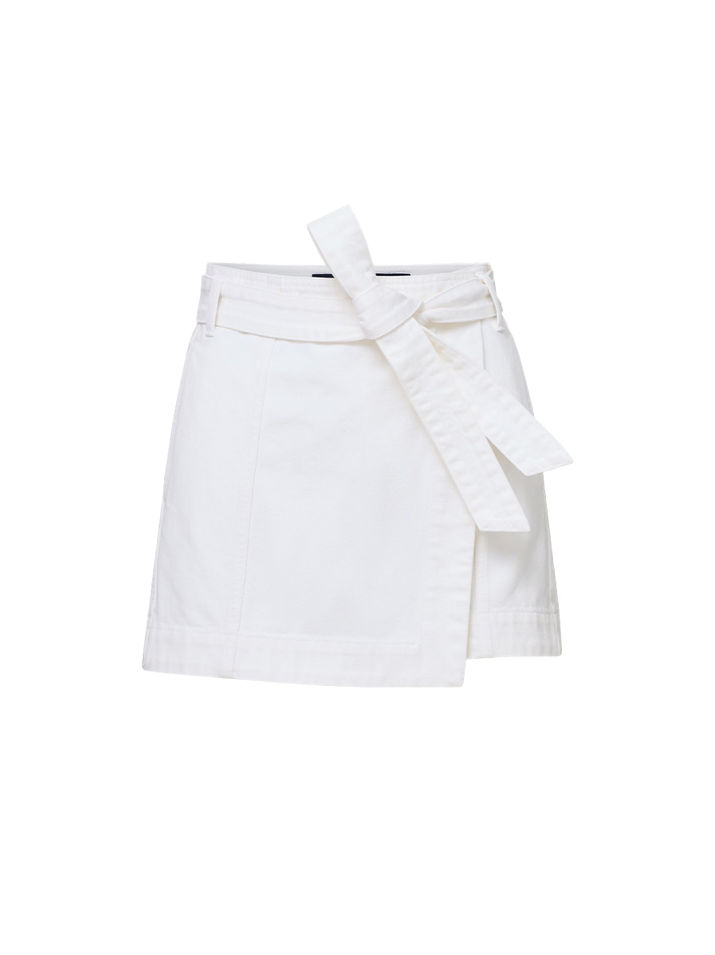 Veronica Beard Agee Belted Wrap Skort in White