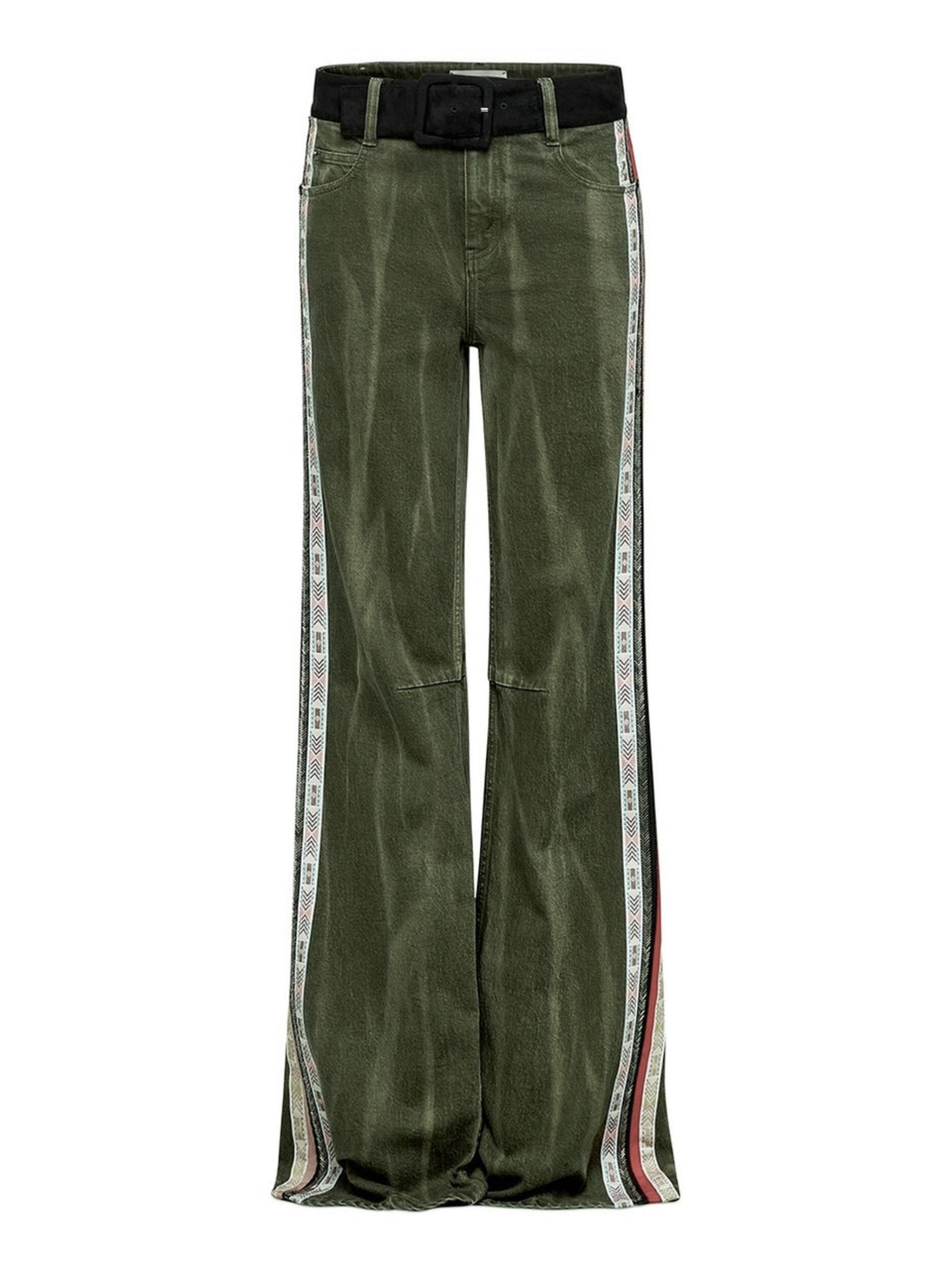 Hellessy Walt Jean in Olive Distress Wash/Black