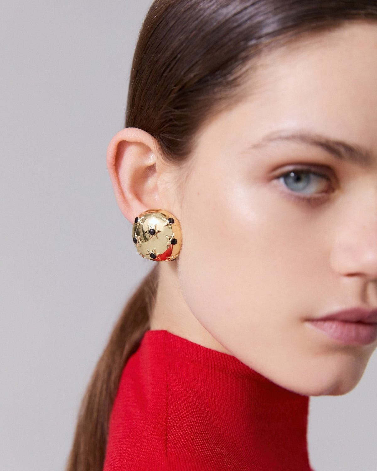 Carolina Herrera Starburst Dome Clip On Earrings (More Colors)