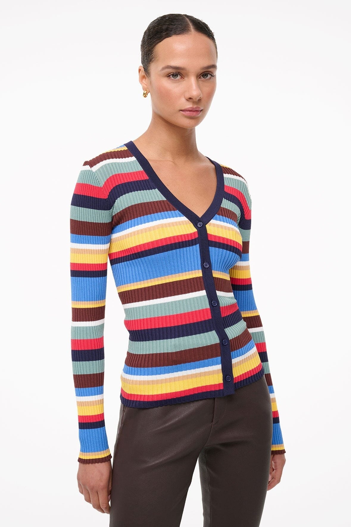 Staud Cargo Sweater in Market Stripe