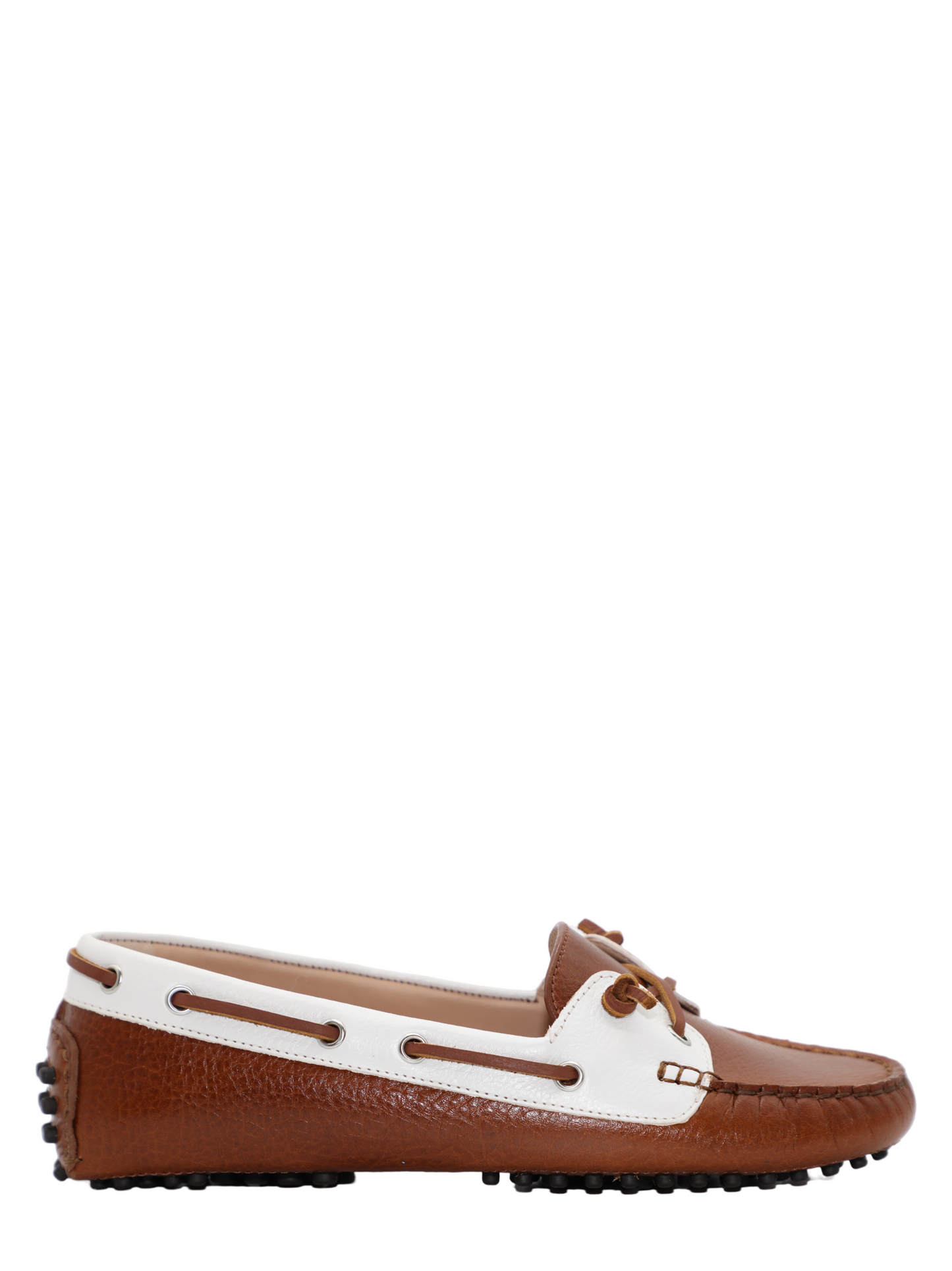 Veronica Beard Jia Boating Loafer in Whiskey/Coconut