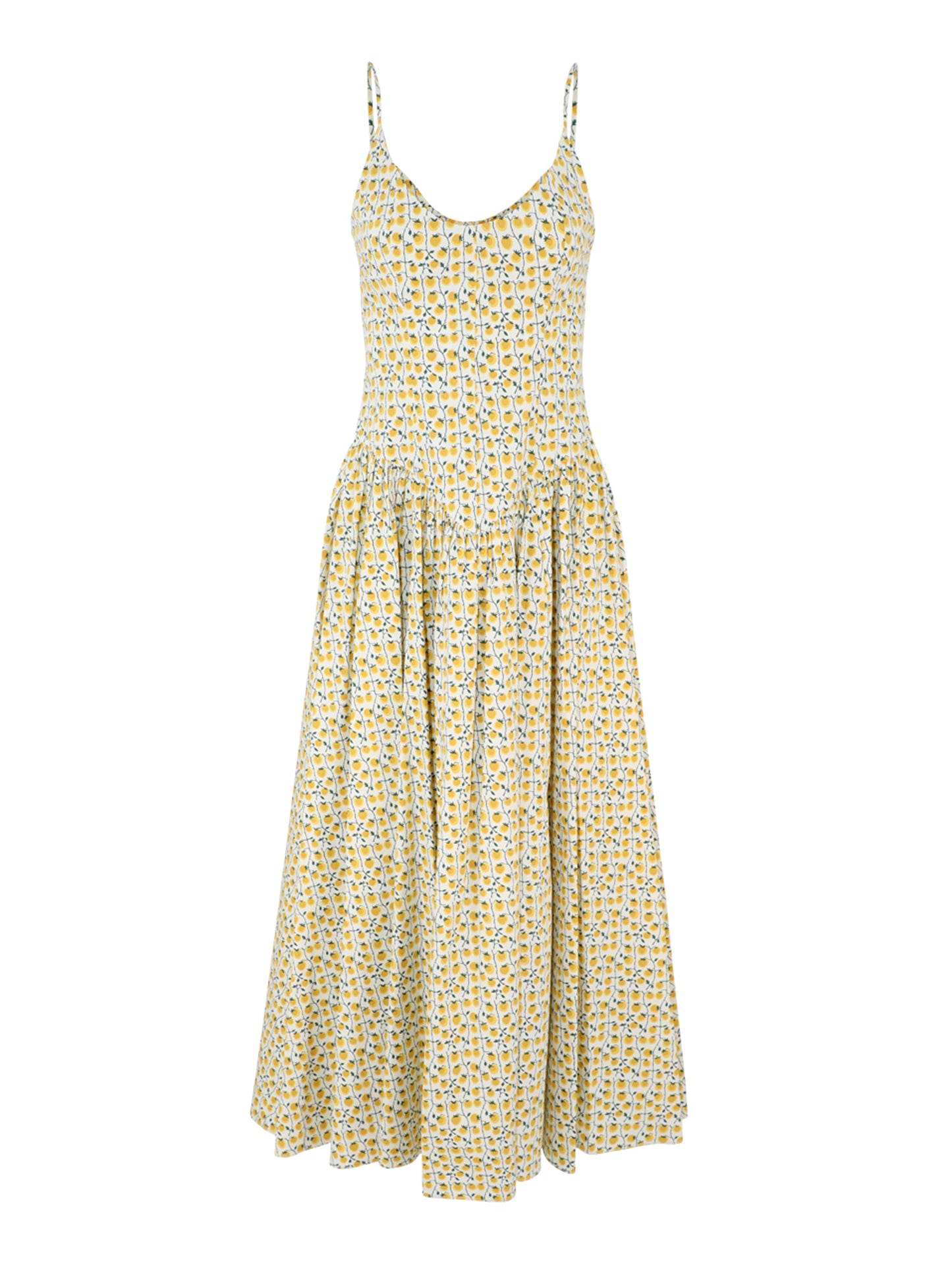 Staud Dena Dress in On the Vine Golden