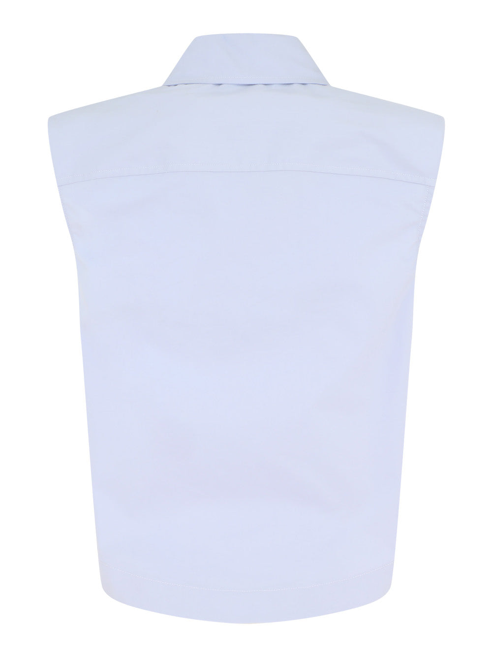 Simkhai Winslow Cotton Cropped Shirt in French Blue