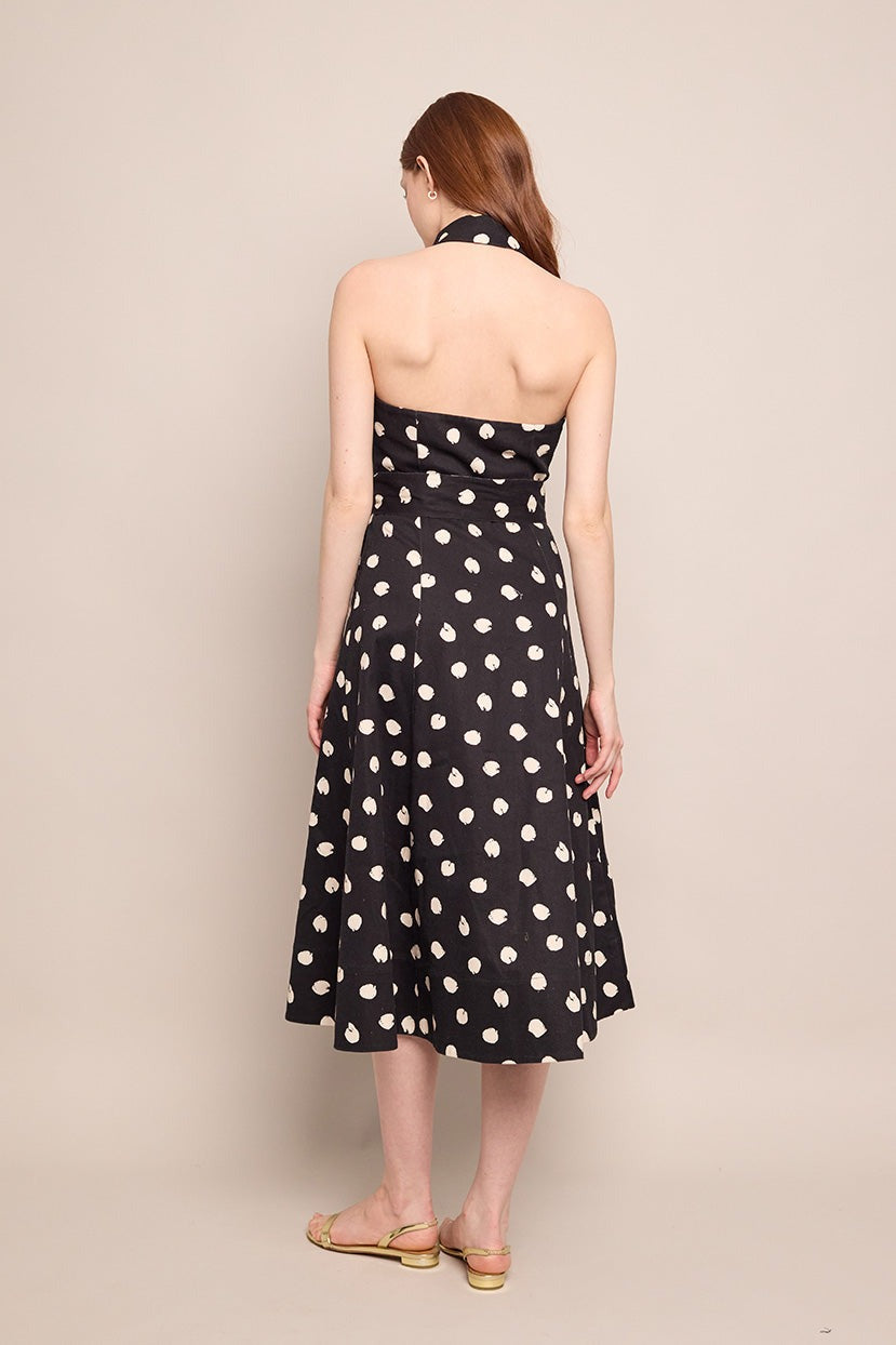 Cara Cara Parker Dress in Spot Black Egret
