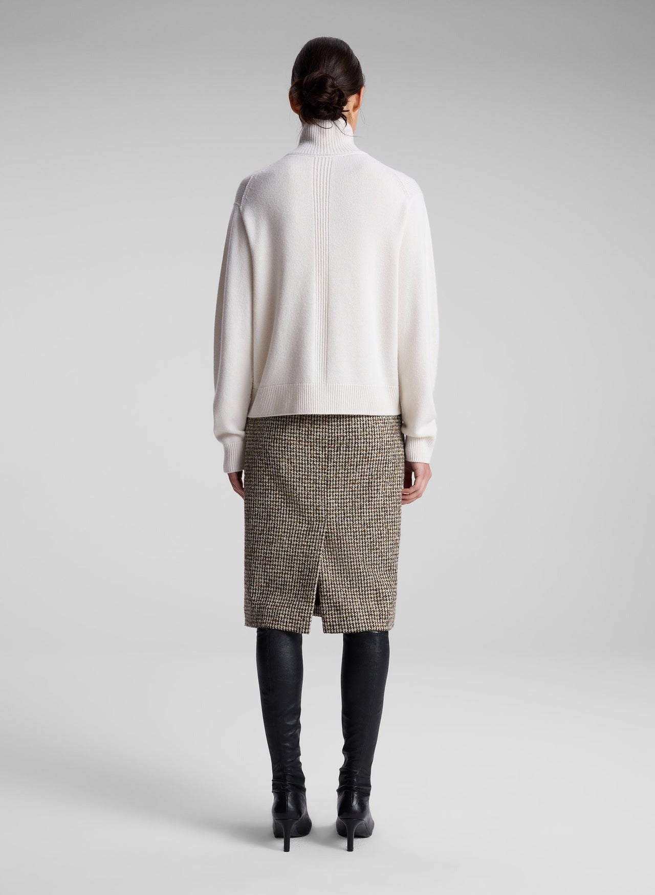 A.L.C. Cara Skirt in Cream/Brown