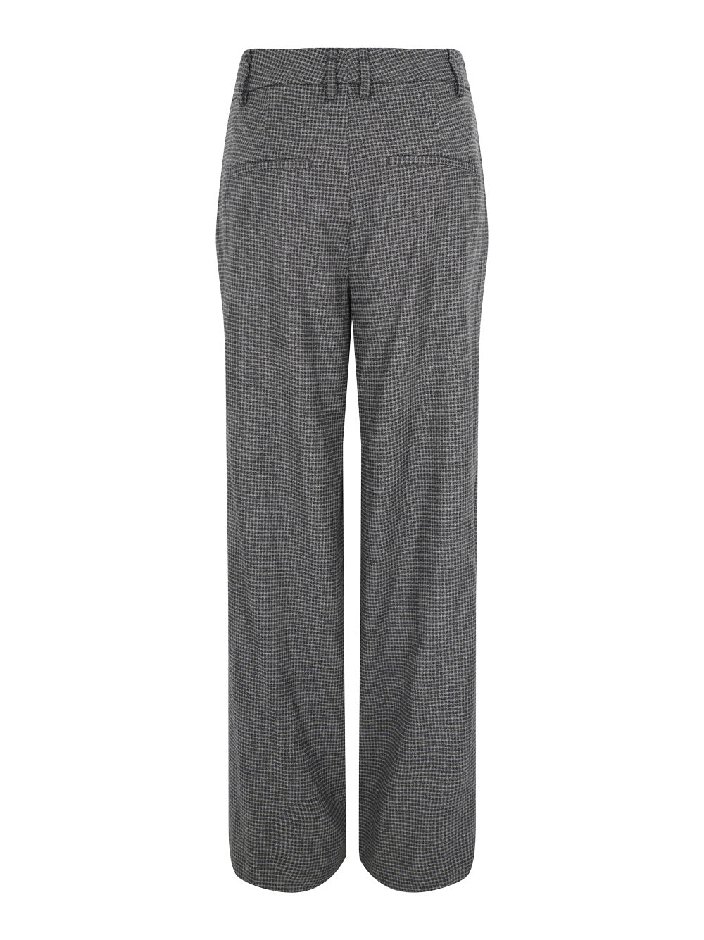 Vince High-Waist Microcheck Wide Leg Trouser in Micro Check