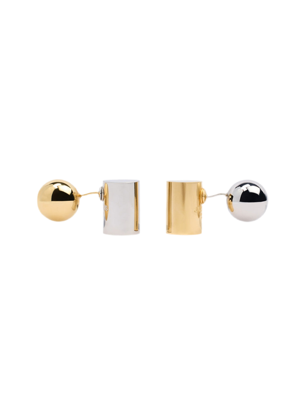 Jacquemus Les Boucles Perlina in Gold/Silver