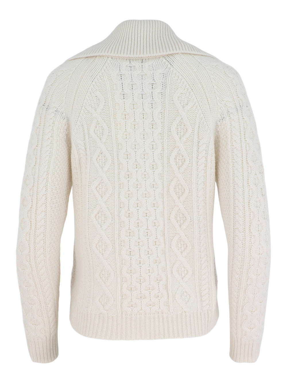 Kinross Luxe Cable Cardigan in Pearl