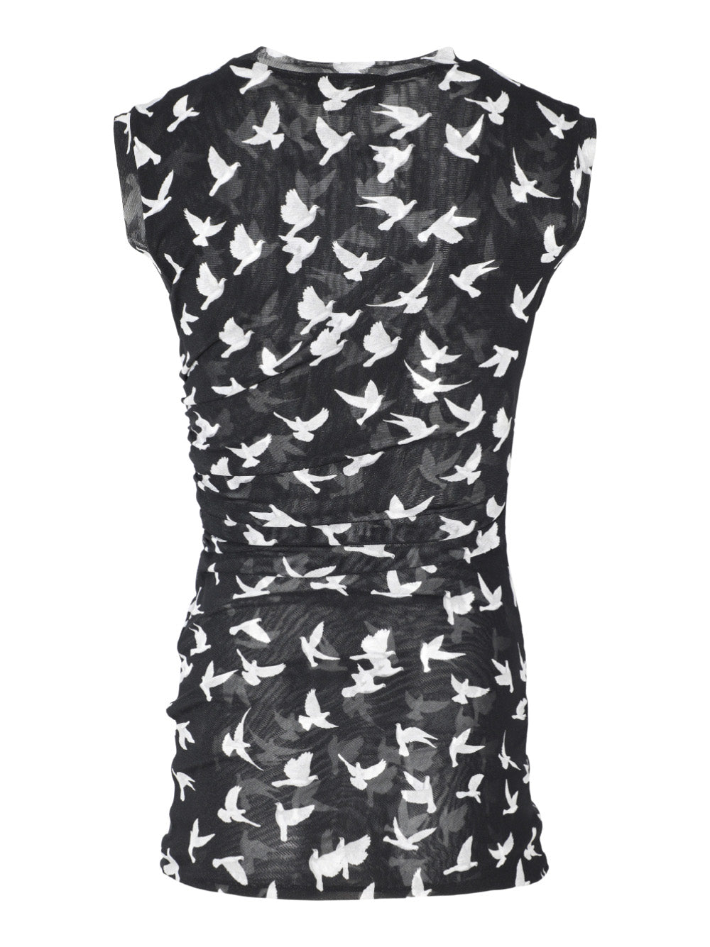 Stella McCartney Mesh Flying Bird Haze Top in Black