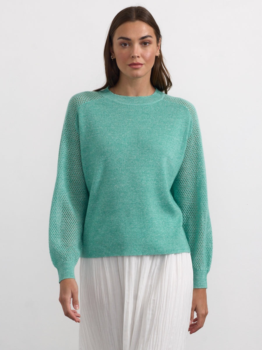 Margaret O'Leary Lotta Pullover Sweater in Mint