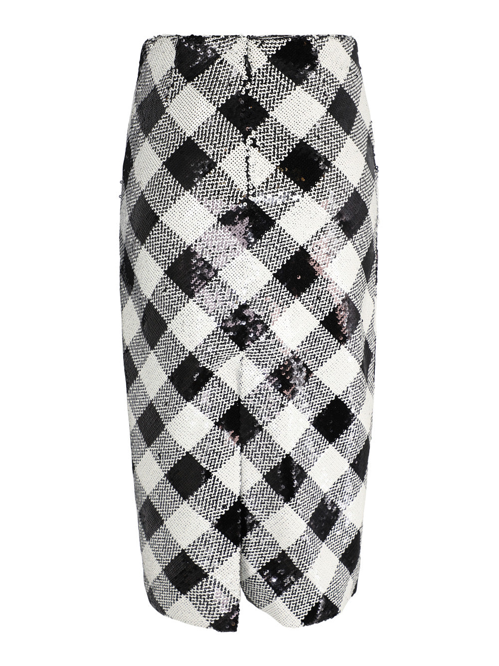 Veronica Beard Allora Sequin Skirt in Black/Off-White