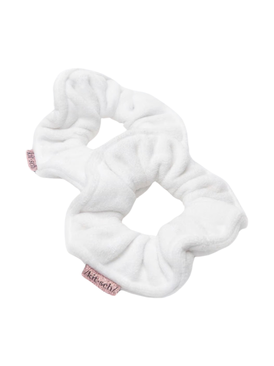 Kit-sch White Microfiber Quick-Dry Towel Scrunchies 2pc Set