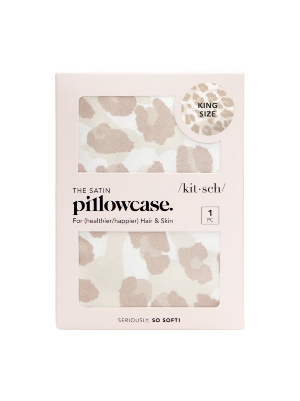 Kit-sch Leopard Standard Size Satin Pillowcase