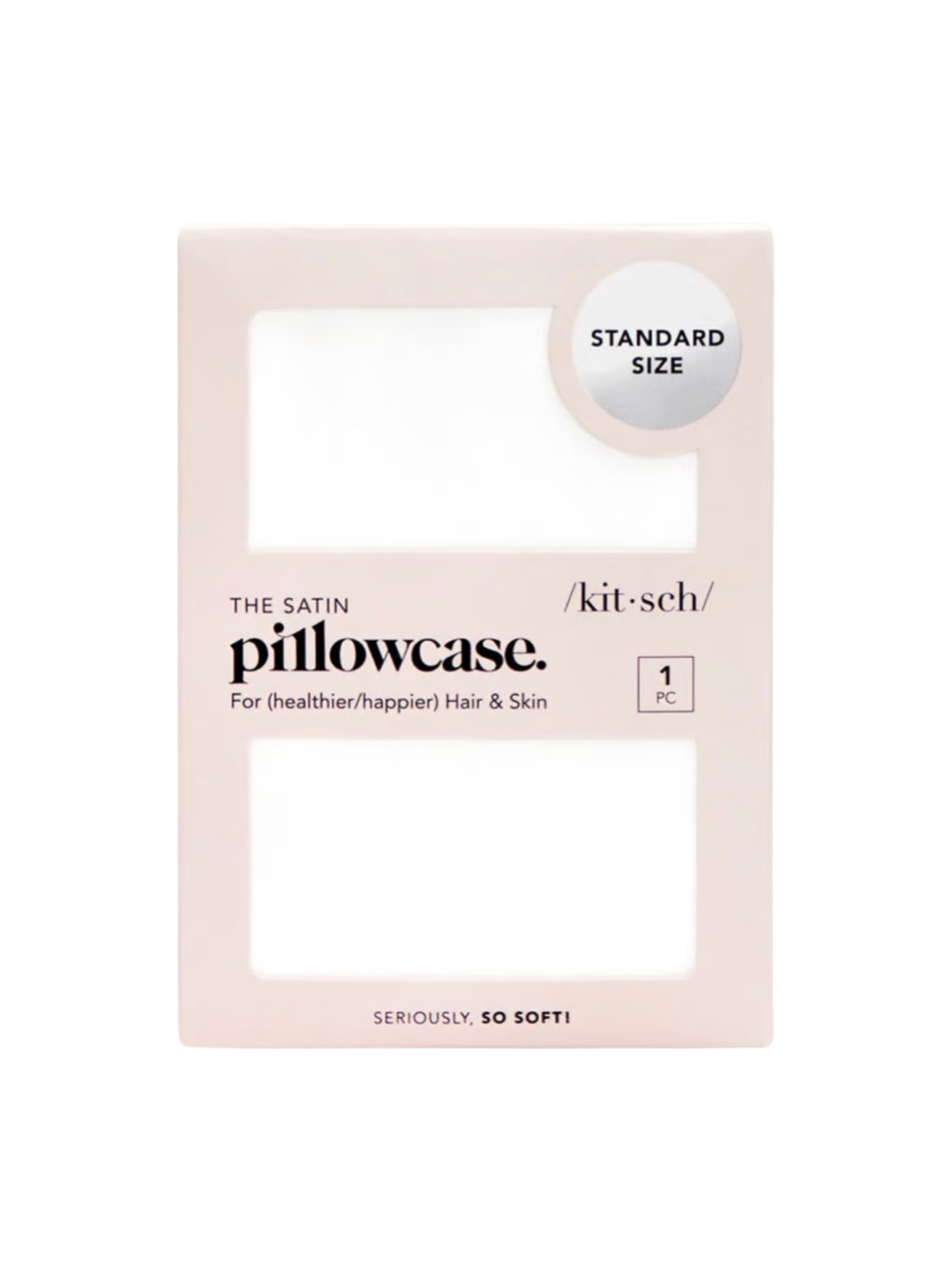 Kit-sch Ivory Standard Size Satin Pillowcase