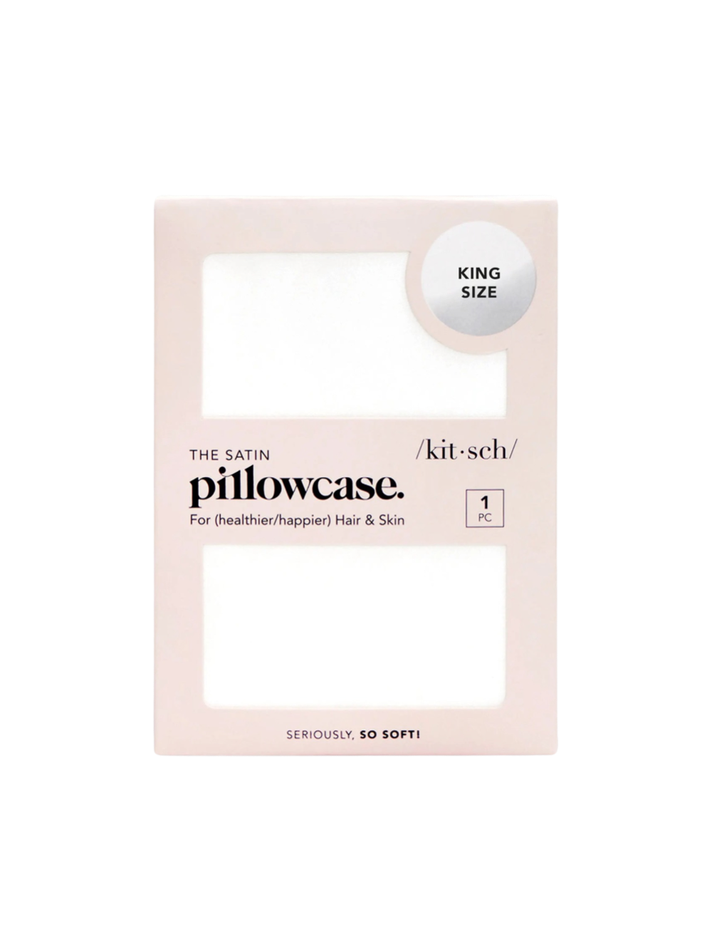 Kit-sch Ivory King Size Satin Pillowcase