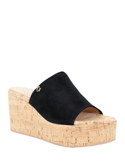 Gianvito Rossi Black Suede and Cork Shoes