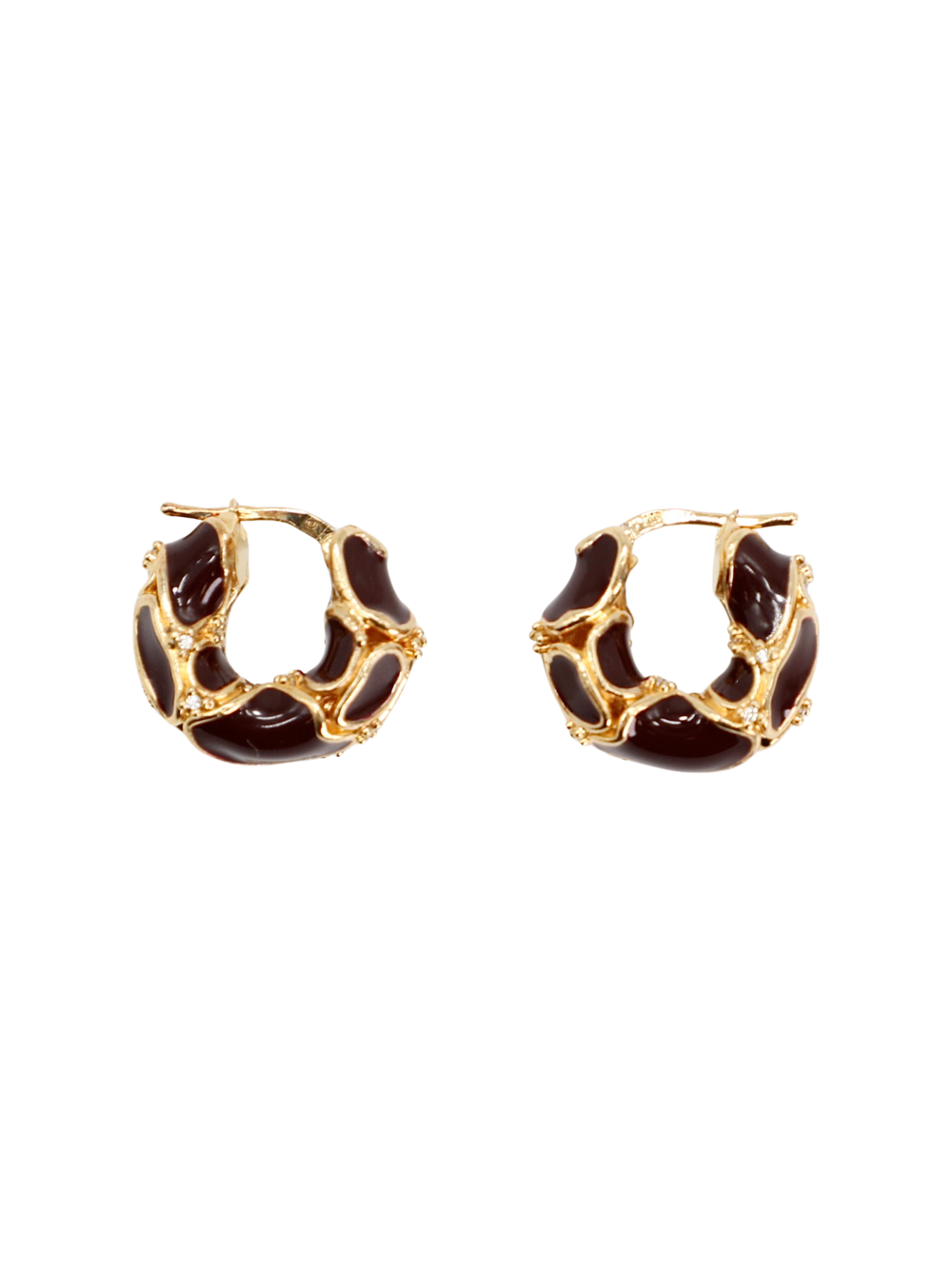 Bottega Veneta 18k Gold-Plated Sterling Silver Crystal Huggie Earrings