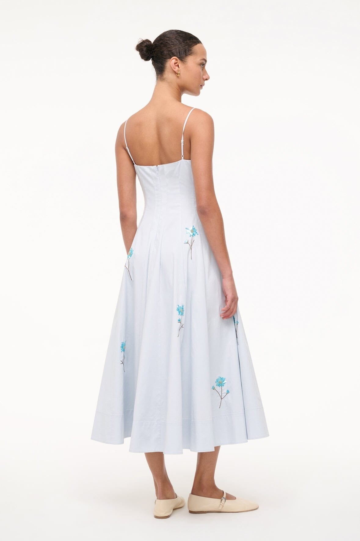 Staud Wylie Dress in Dandelion Sky