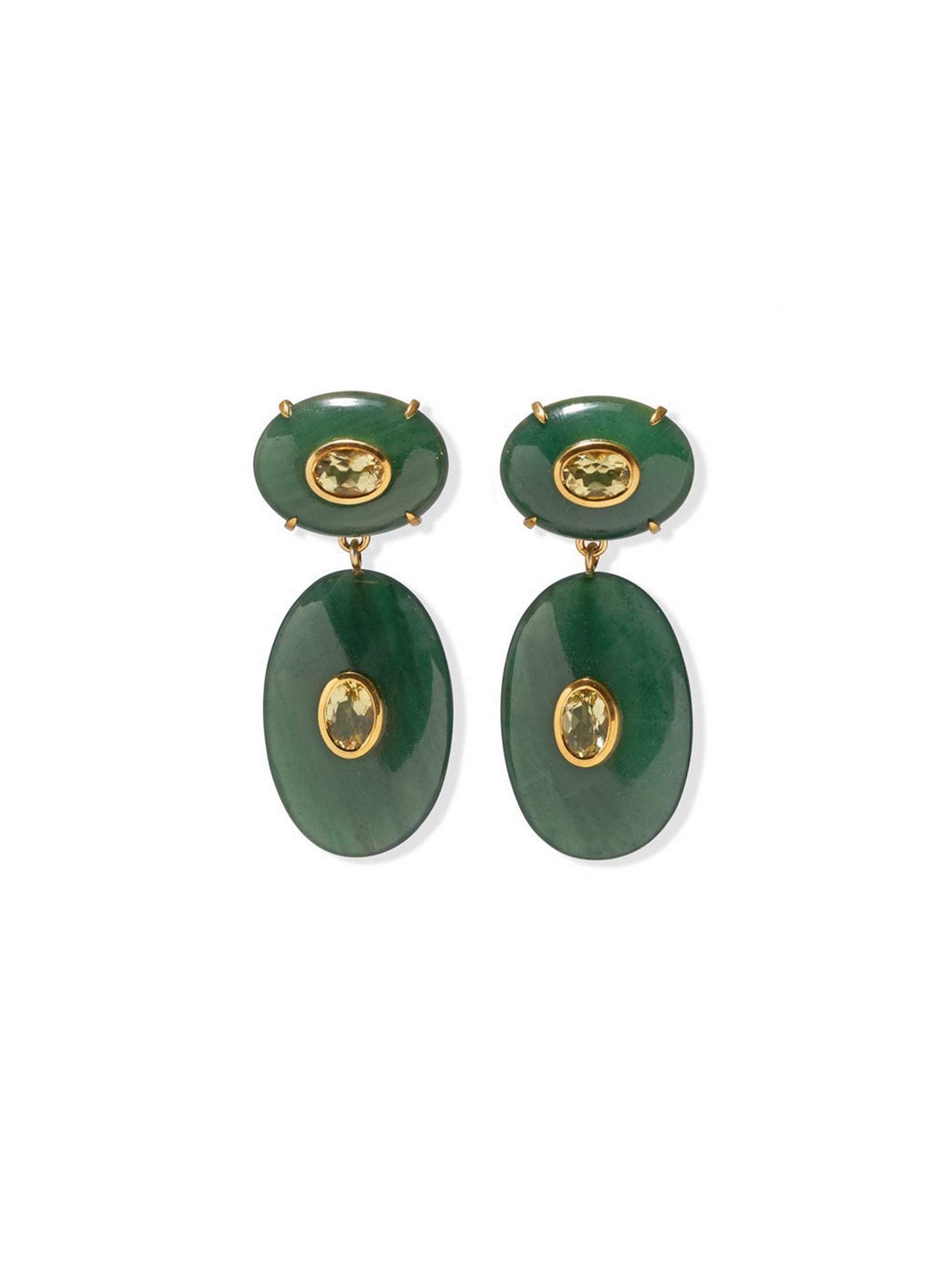 Lizzie Fortunato Dorothy Earrings in Green Jade