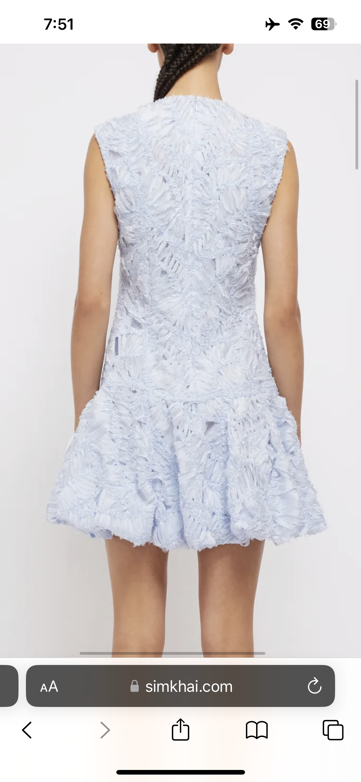 Simkhai Vallan Mini Dress in Blue Haze