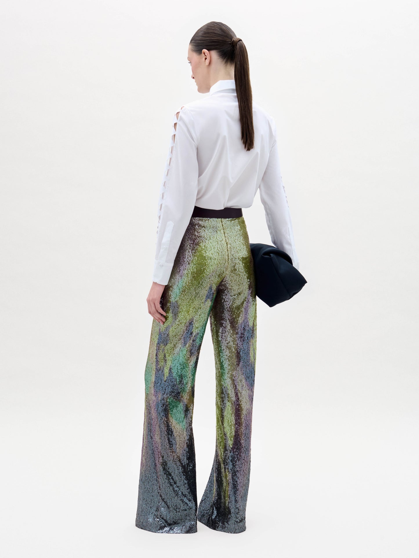 Silvia Tcherassi Dalal Pant in Abstract Forest Print