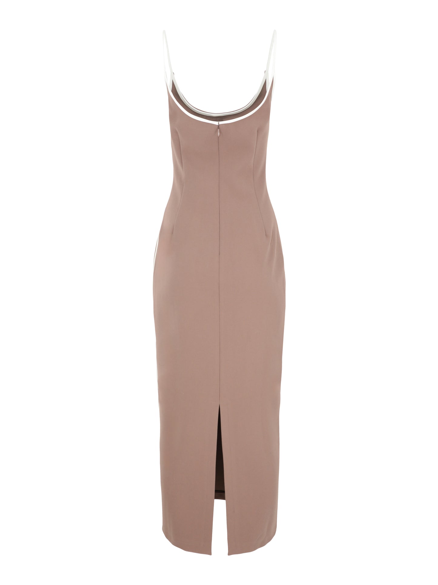 Paris Georgia Heart Dress With Pebble in Coffee and Cream