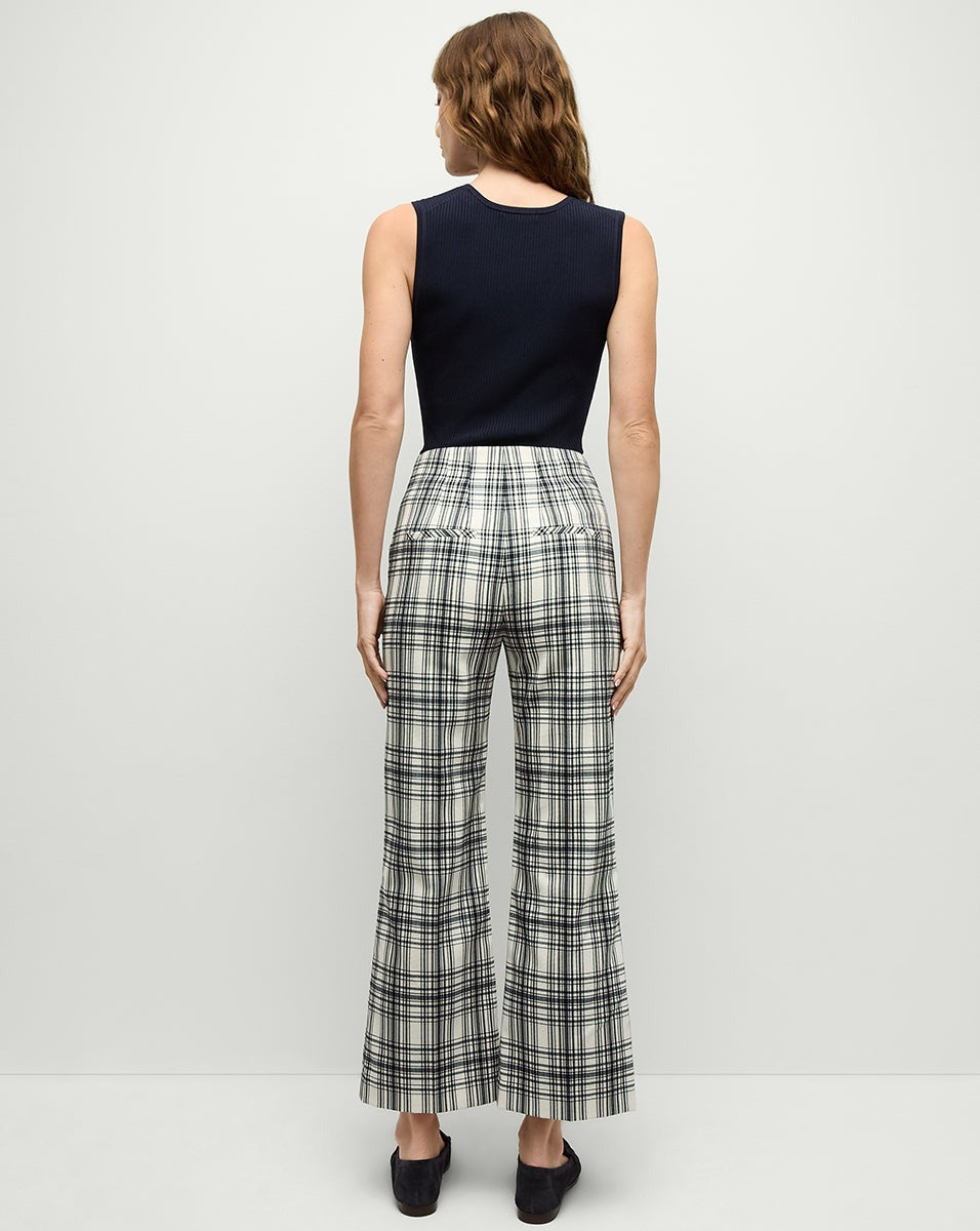 Veronica Beard Dova Pant in Ivory/Navy