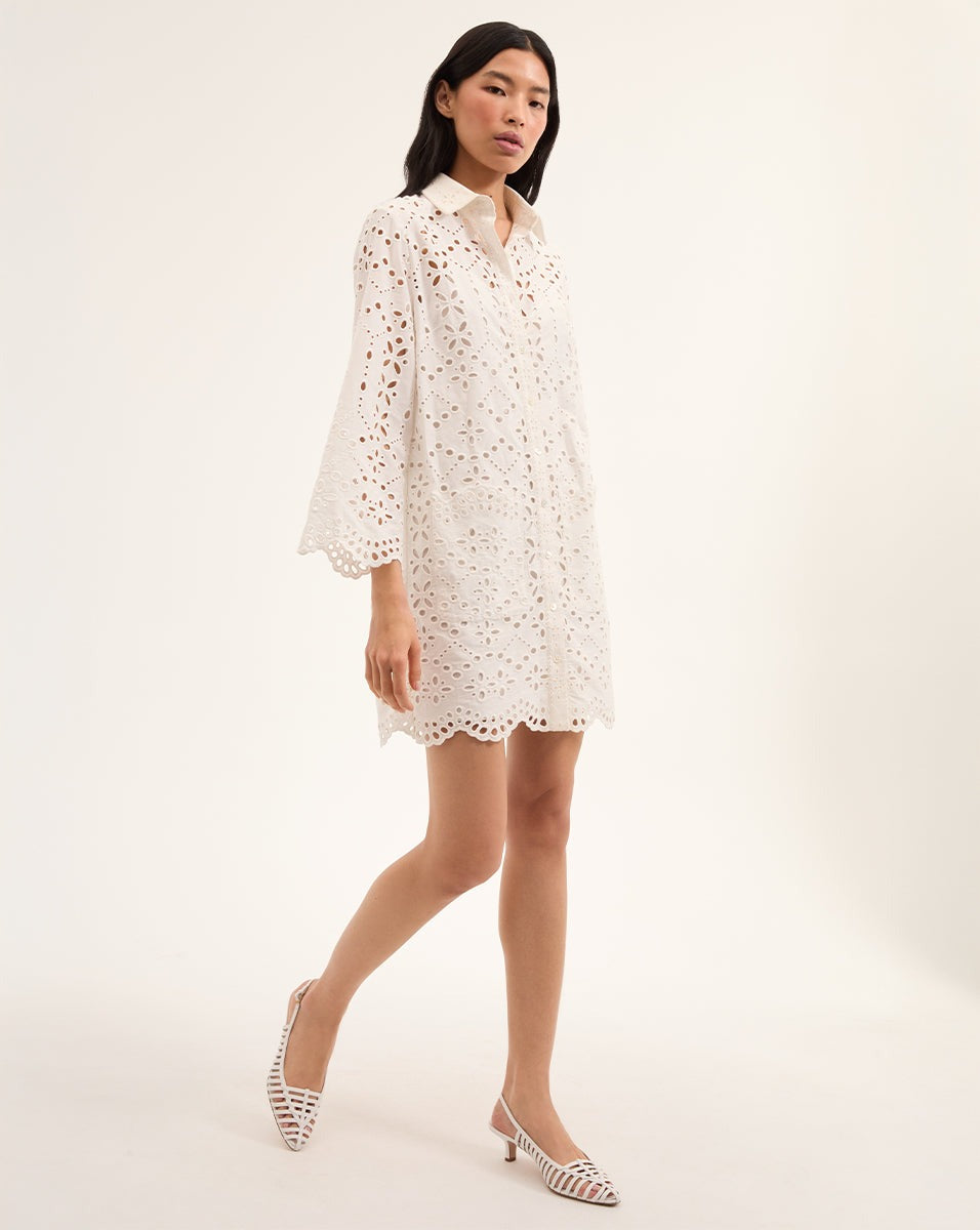 Veronica Beard Sumatra Dress in Off White