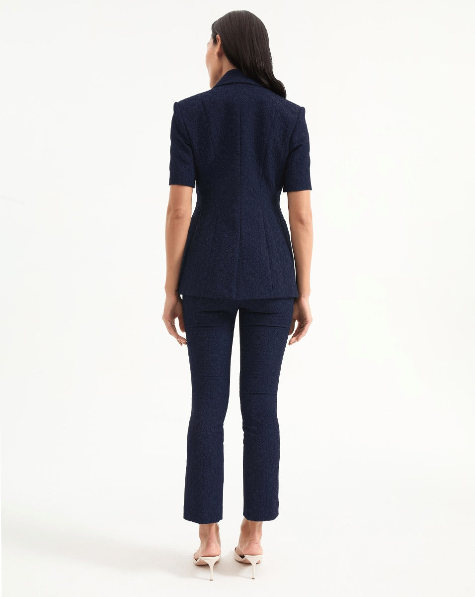 Veronica Beard Bodie Jacquard Jacket in Navy