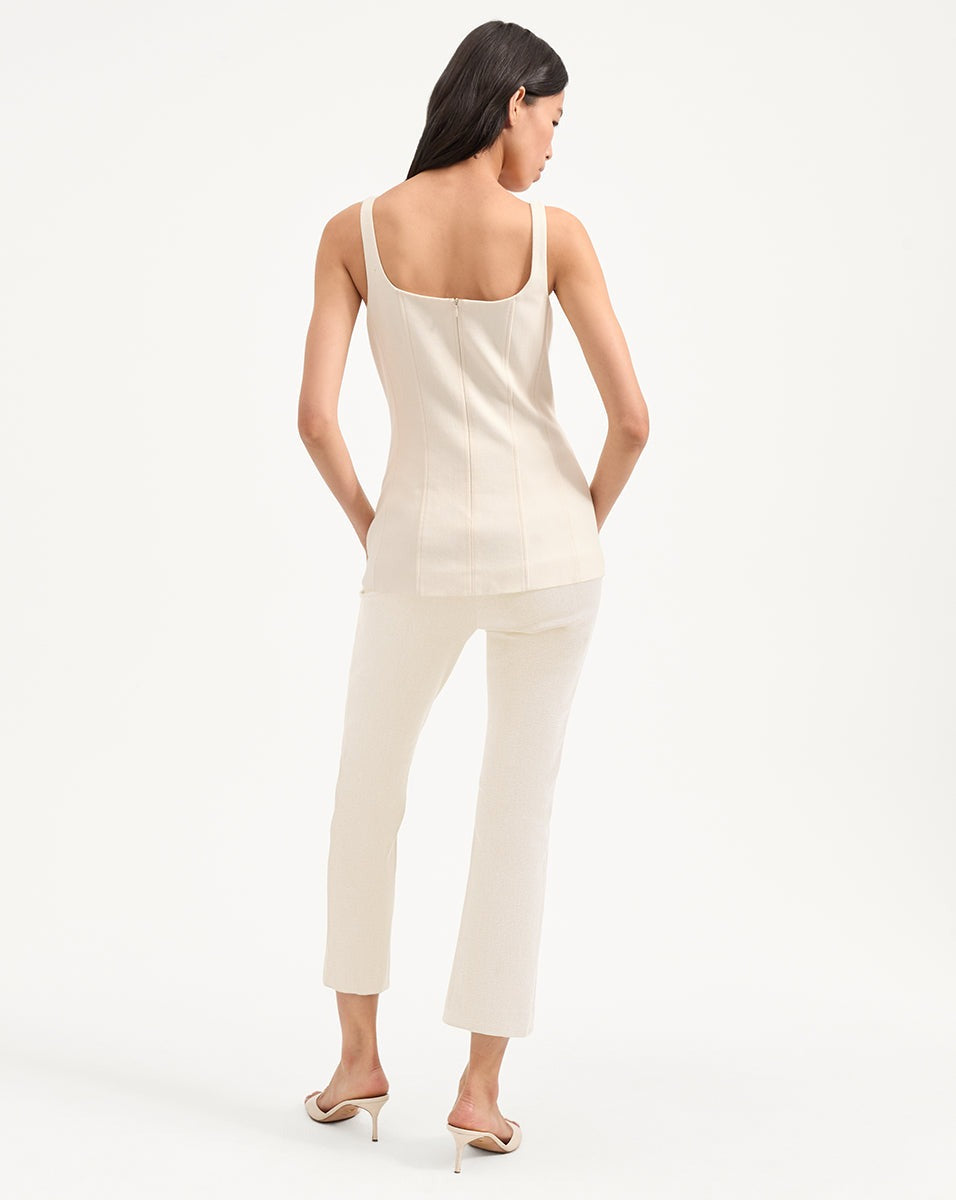 Veronica Beard Kimra Pant in Ecru