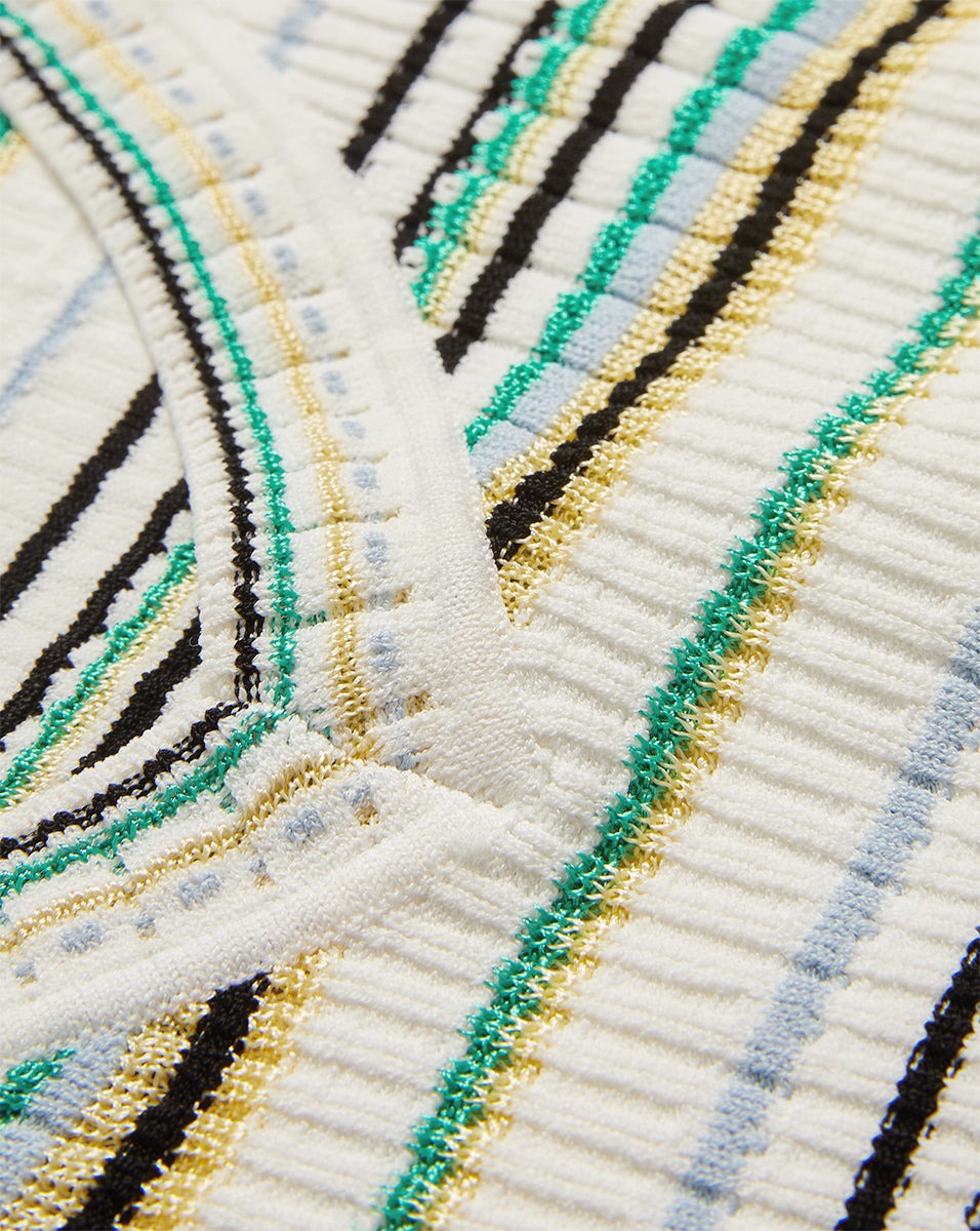 Veronica Beard Carlin Knit Tank in Off White Multi