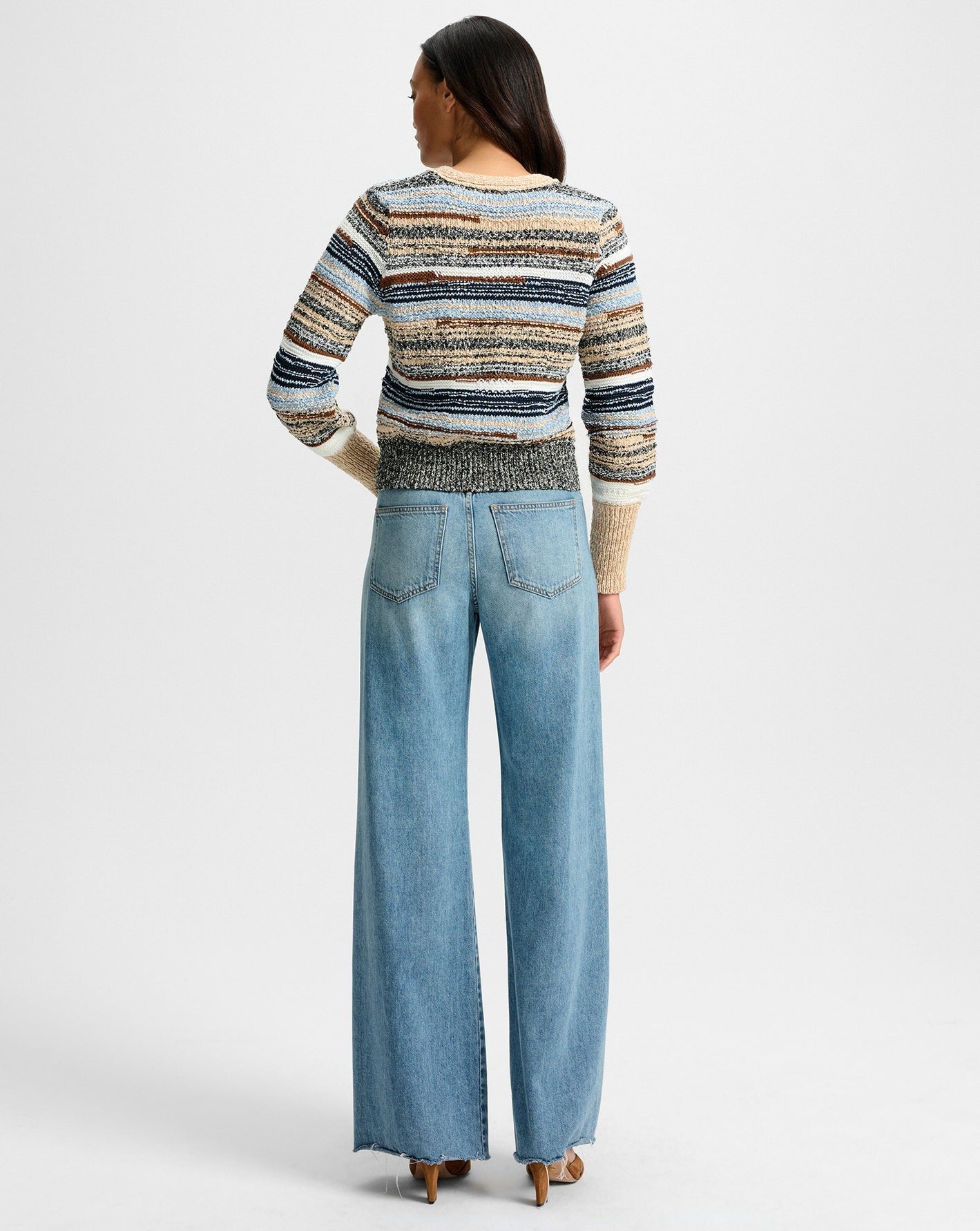 Veronica Beard Cecily Wool-Blend Cardigan in Whisky Multi