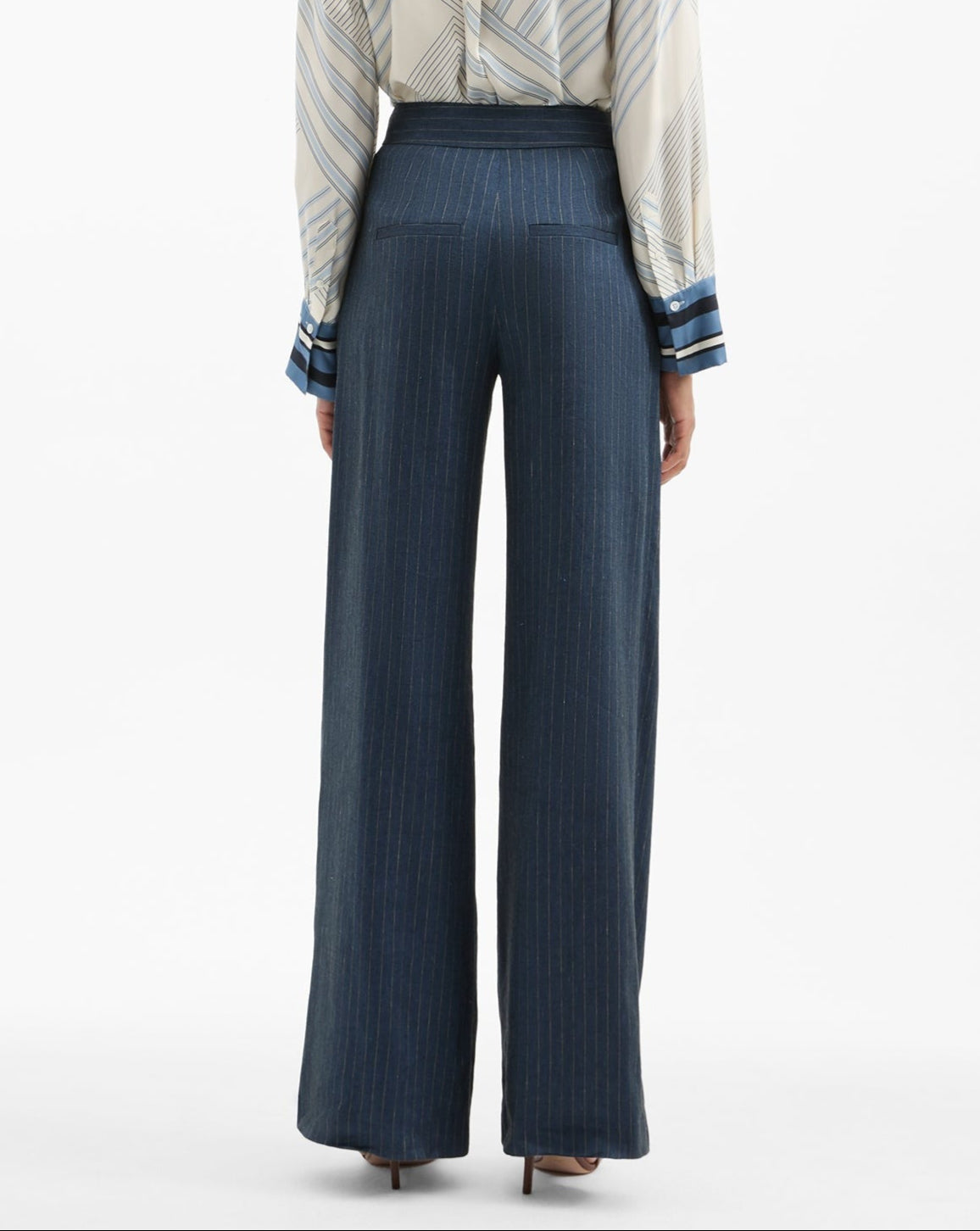 Veronica Beard Rimini Pant in Blue/Dove