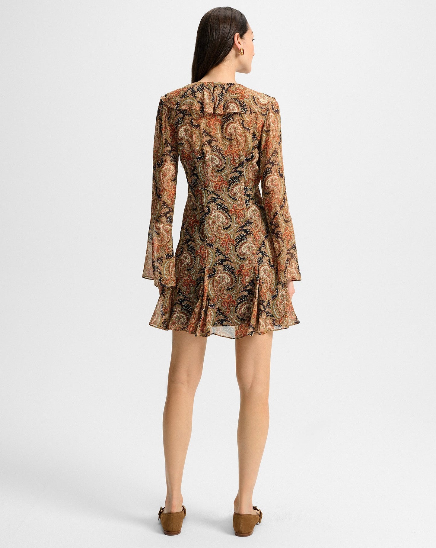 Veronica Beard Adrienne Silk Mini Dress in Navy Multi