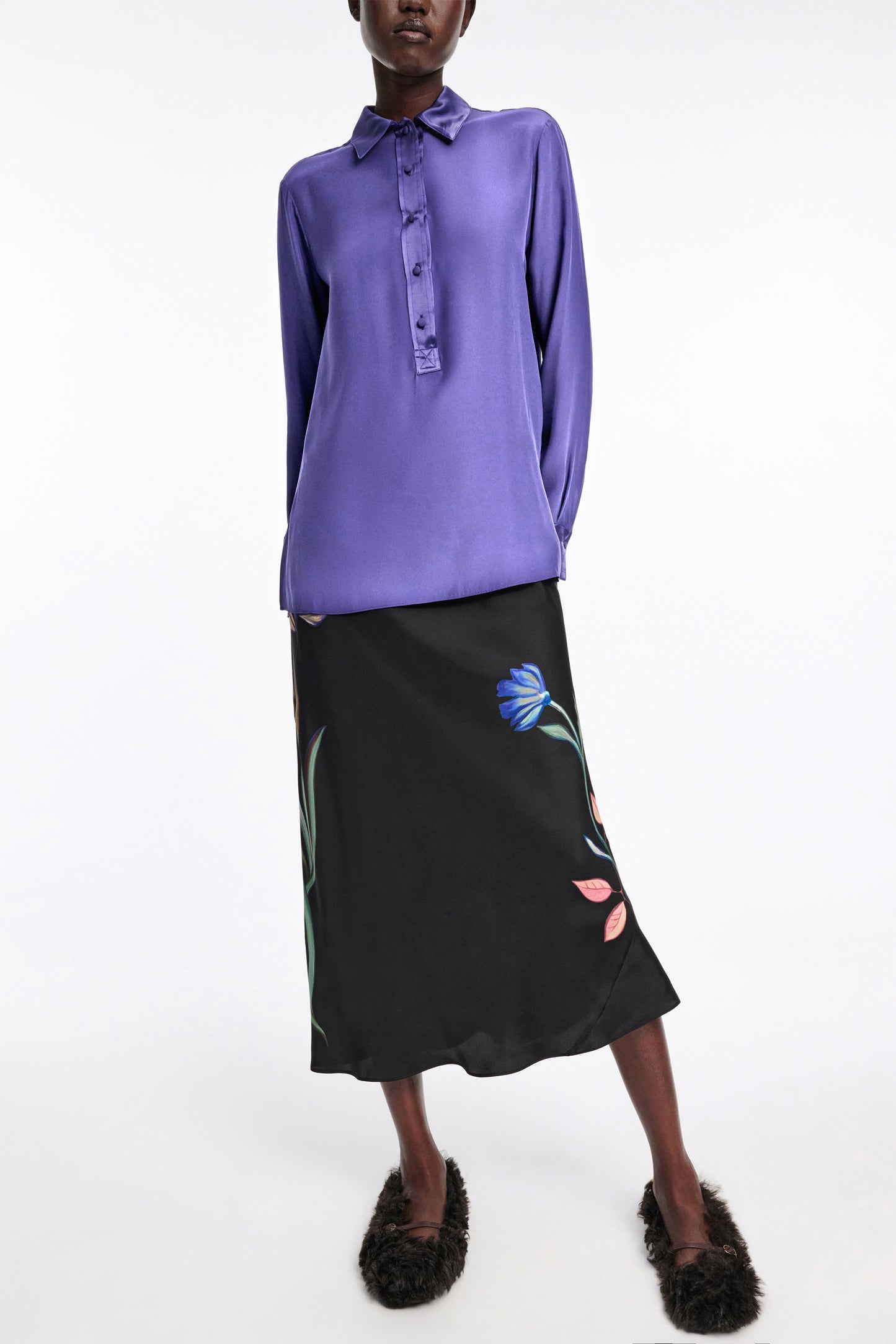 Dorothee Schumacher Sense of Shine Blouse in Iris