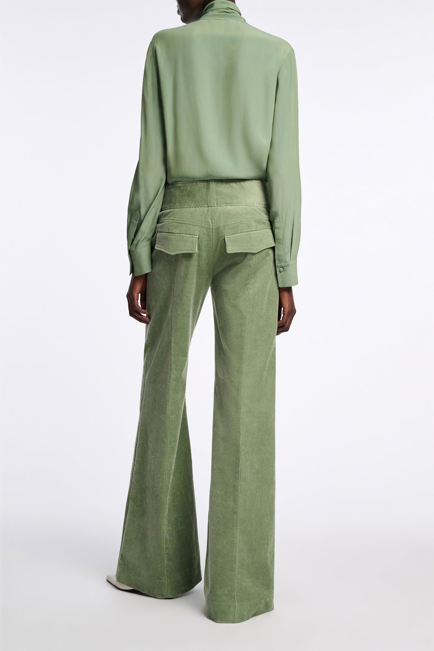 Dorothee Schumacher Soft Vibes Silk Scarf Blouse in Mistletoe